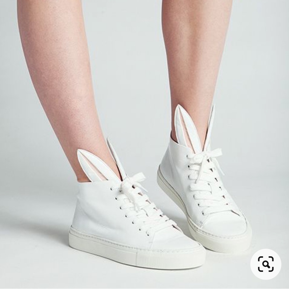 MINNA PARIKKA Bunny white leather trainers